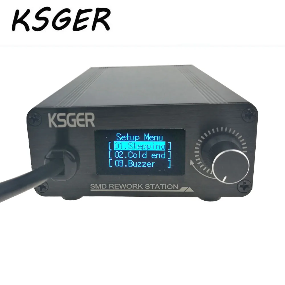 KSGER обновление 700 Вт паяльная станция для перепайки горячего воздуха с 4 насадками 12 STM32 OLED паяльная станция Железный наконечник