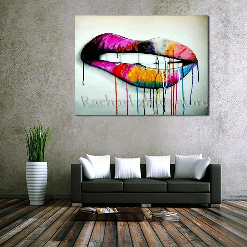 Большая Ручная роспись Современное абстрактное искусство красочная картина