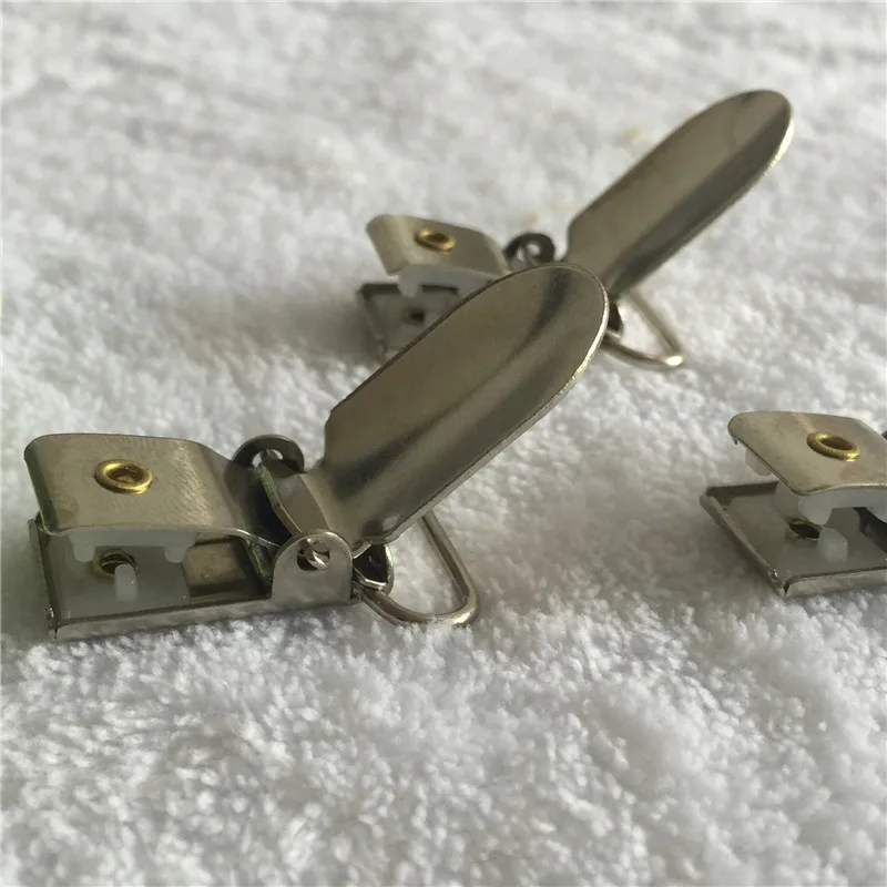 1'' 25mm Metal Hook Silver Holders Suspender Paci Pacifier Clips Ribbon Craft Sewing Tool Square Plastic Insert 10pcs/lot | Дом и сад