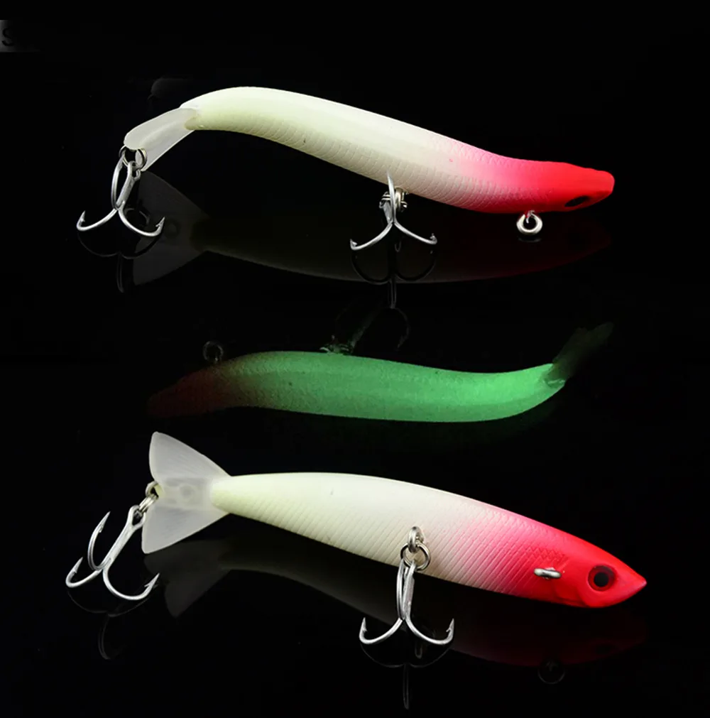 Fishing curved Lure Lures Floating Minnow artificial bait VMC hook 10.5cm/12g  Free shipping enlarge