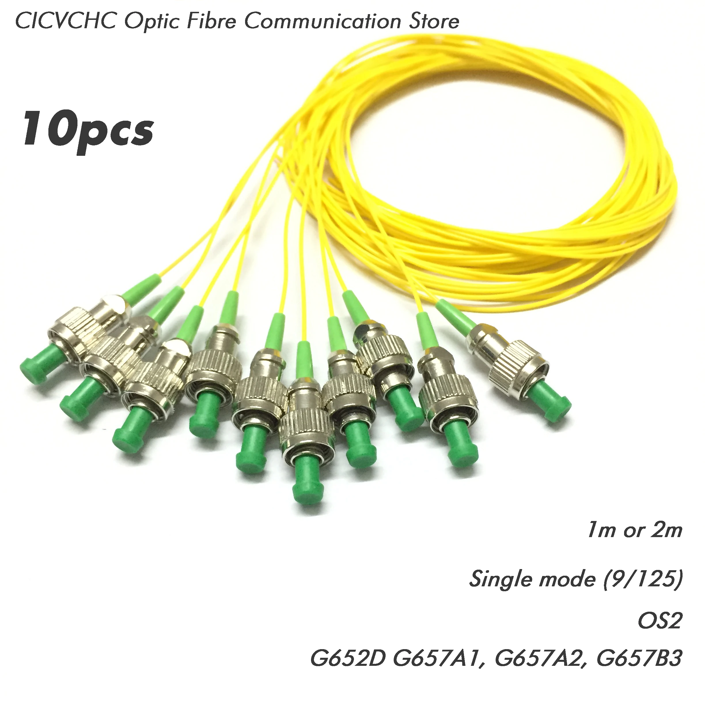 10 шт FC/APC Fiber Pigtail с одним режимом (G652D G657A1 G657A2 G657B3) 0 9 мм cable 1m или 2 м|fiber pigtail|fiber optic