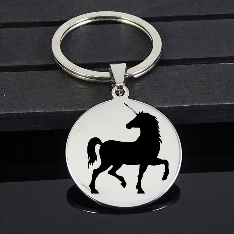 2018 Новое поступление милое ожерелье с единорогами брелок из нержавеющей стали