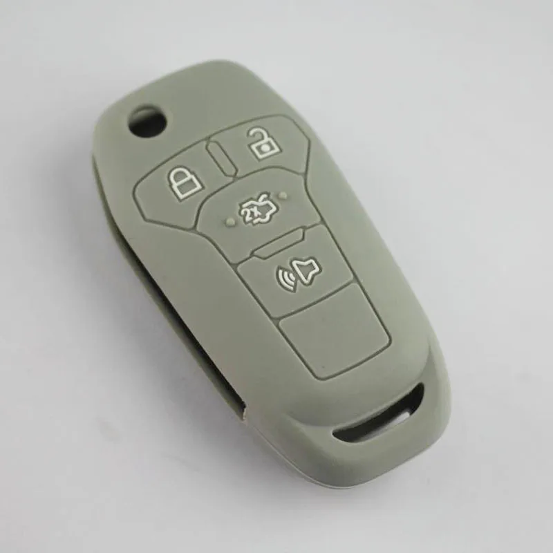 Силиконовый резиновый чехол для ключей для FORD Fusion 2013- 4 кнопки дистанционного ключа