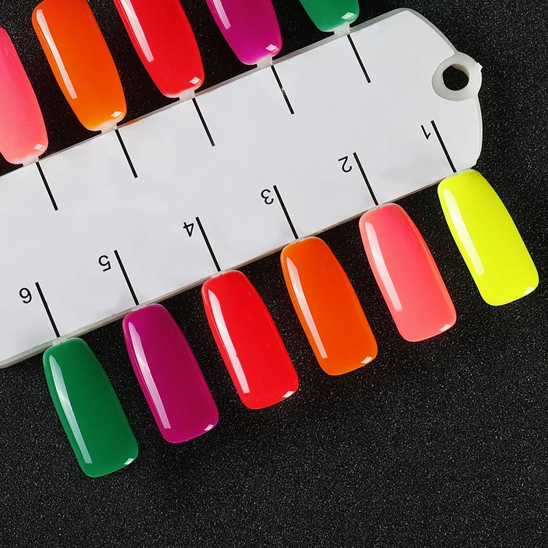 Meixuan Fluorencent Color Gel Nail L Top Base Coat Needed Art UV LED Varnish | Красота и здоровье