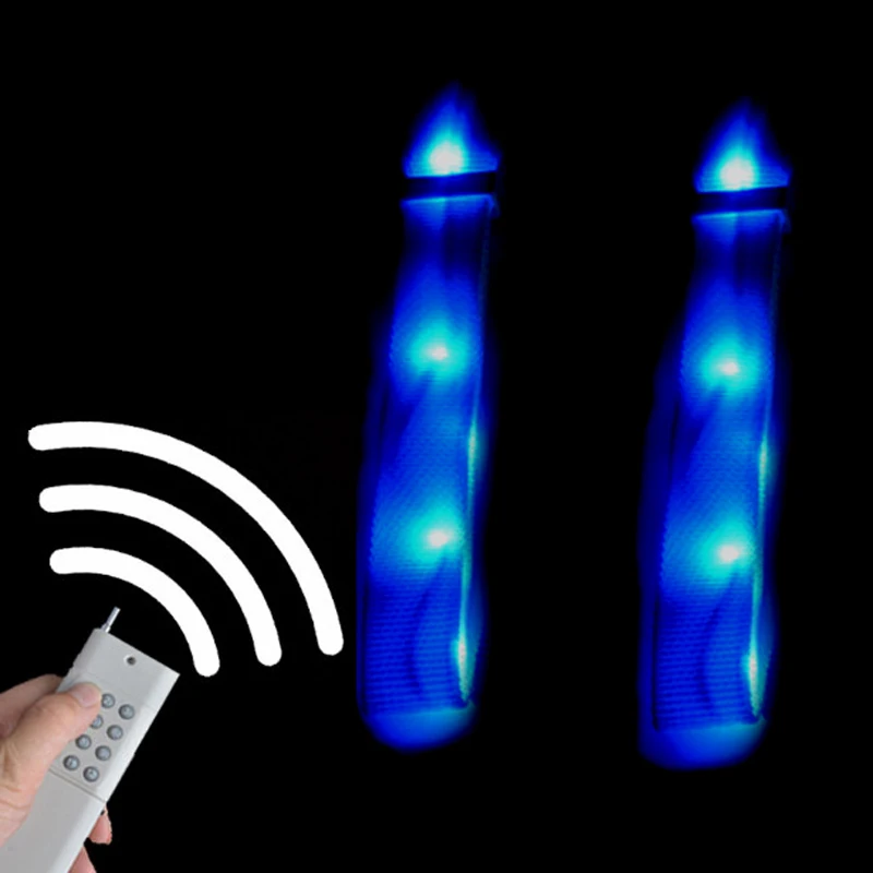 Светодиодный RGB браслеты светящиеся вспышки освещения нейлоновый браслет с 12 клавишами дистанционного управления 50 шт./лот