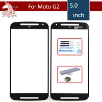 10pcslot for motorola moto g2 g1 xt1063 xt1069 xt1068 touch screen front outer glass panel lens no lcd display digitizer