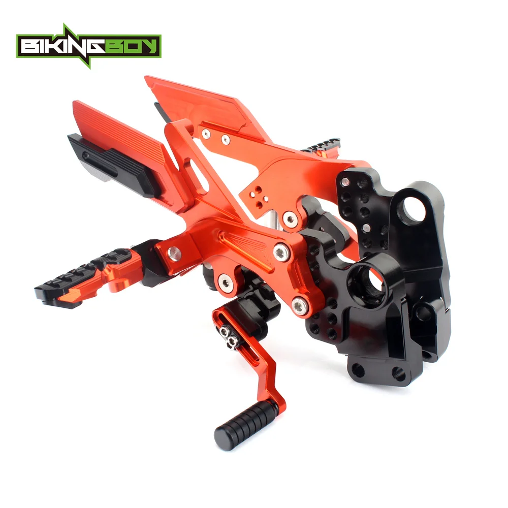 Задние комплекты подножки BIKINGBOY для KTM Duke 125 200 2011 2012 2013 2014 задние магнитные педали