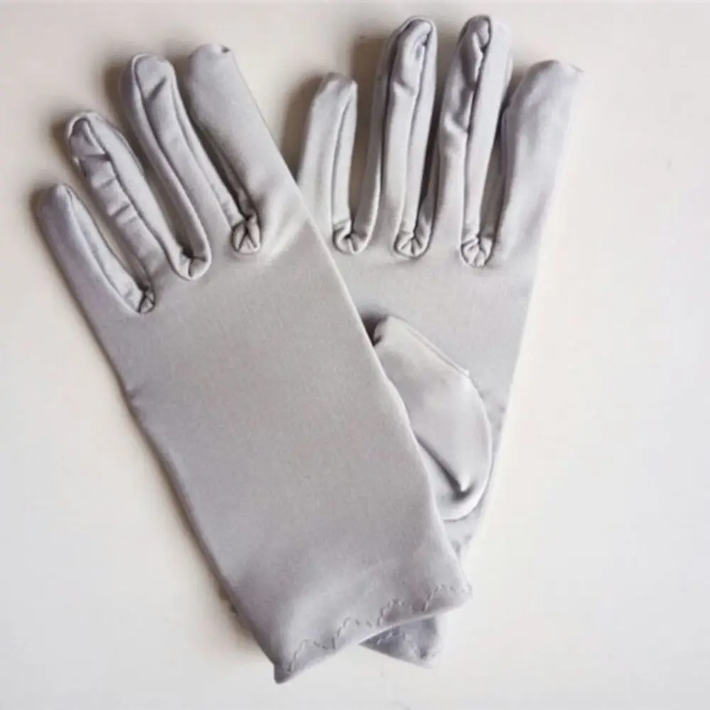 grey 1 пара, модные женские солнцезащитные перчатки для вождения, спандекс, ювелирные изделия, этикет, перчатки для выступлений на лето - Цвет: grey