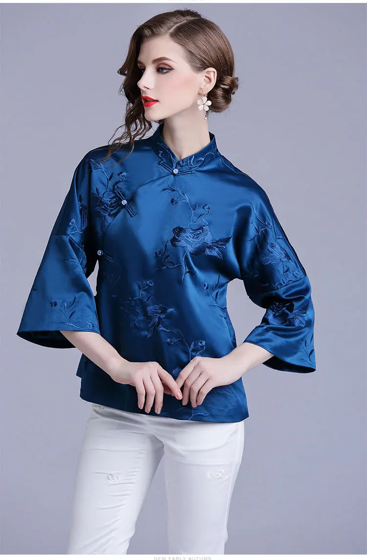 Chinese traditional jackets shirts embroidery new year red costumes | Тематическая одежда и униформа