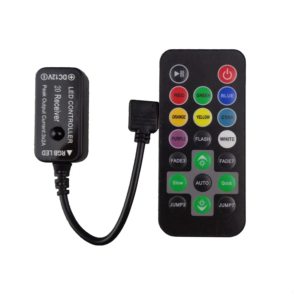 Мини пульт управления светодиодной лентой 20 клавиш 10 м|mini rgb controller|rgb controllerled controller