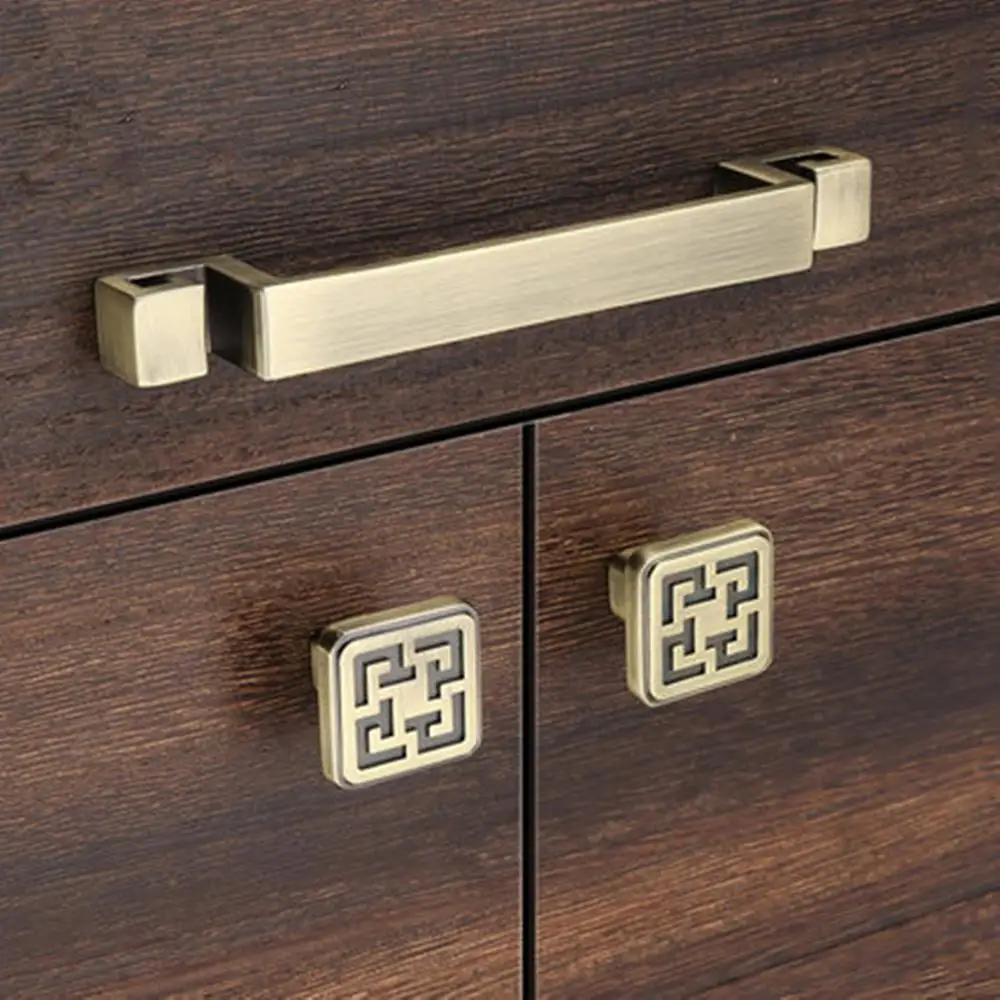 Новая китайская Ручка для шкафа книжный шкаф Классическая ящика антикварная