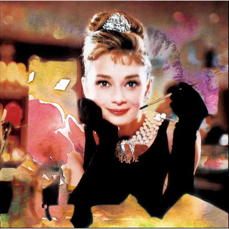 5D Diy картина вышитая бисером Алмазная вышивка Одри Хепберн мозаика украшения