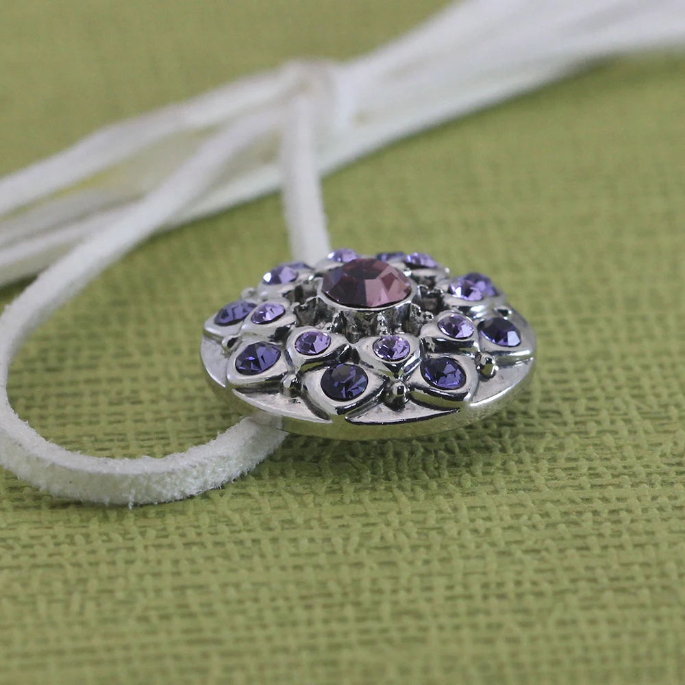 Legenstar Purple Crystal Snap Buttons Flower 18MM Charm For Women Mother's Day Bracelet&ampnecklace Accessories Jewelry | Украшения и