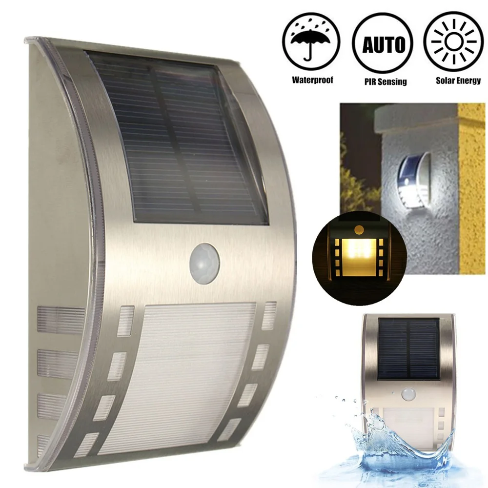 Водонепроницаемый солнечной энергии 3 светодиодный светильник PIR датчик