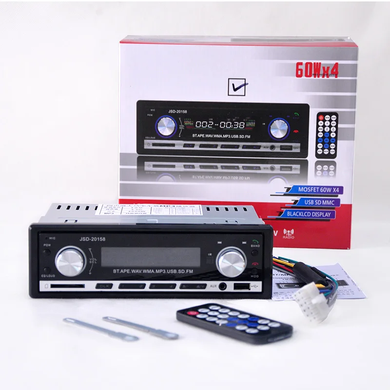 12 В автомобильный стерео fm-радио MP3 аудио плеер Поддержка Bluetooth телефон с USB/SD MMC