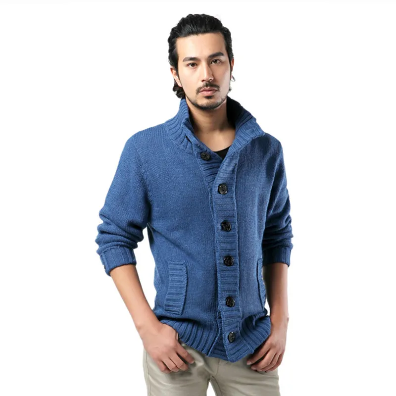 Корейский стиль 2018 осень и зима плотный вязаный джемпер мужской кардиган свитеры