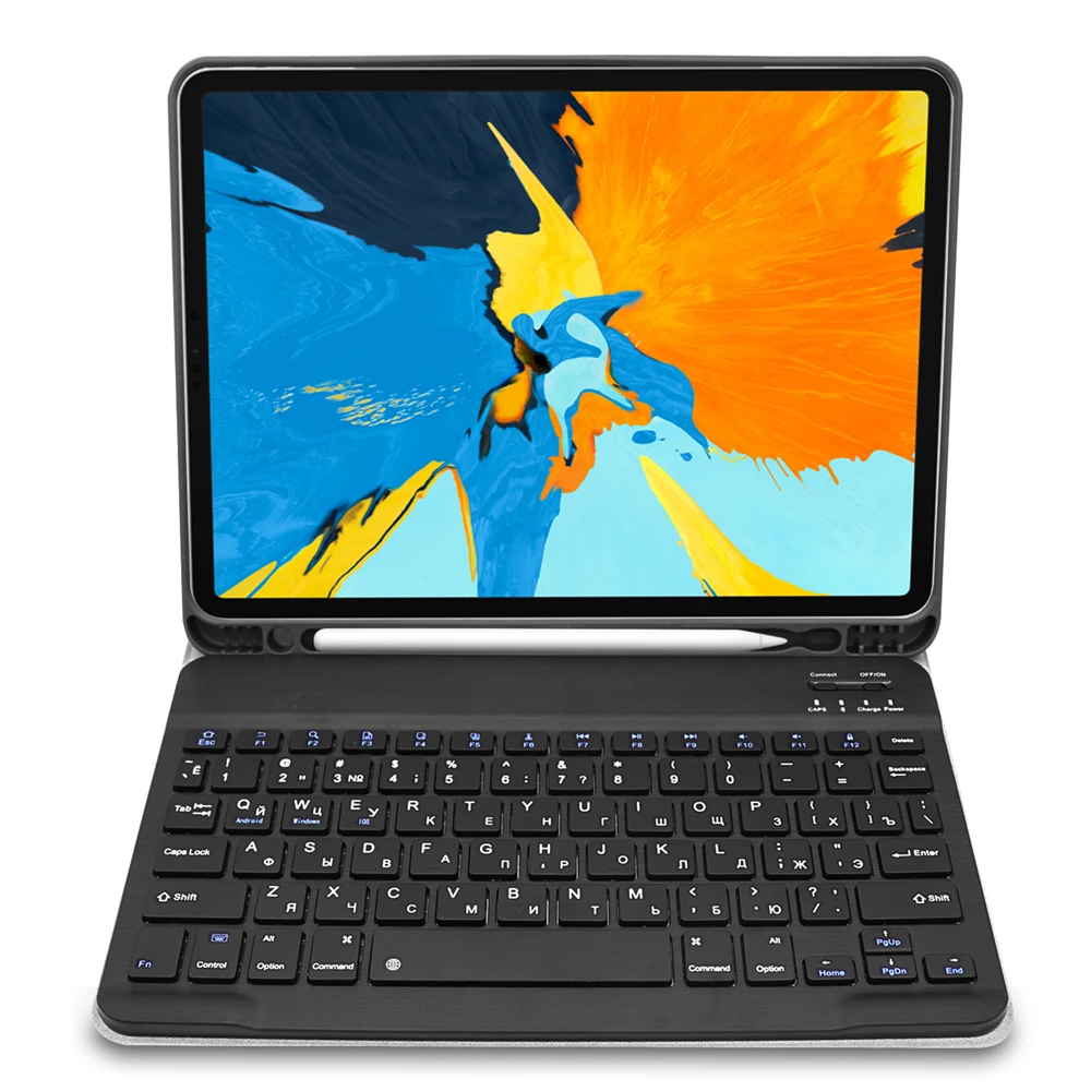 Kemile для iPad Pro 11 2018 чехол клавиатура W карандашница Смарт Стенд Крышка дюймов