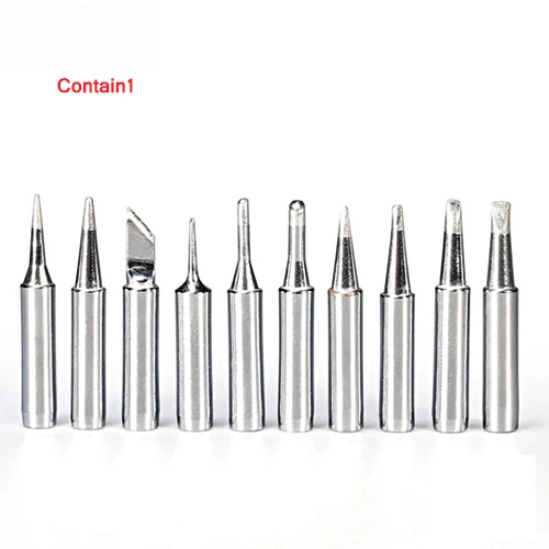 10pcs iron head 60 Вт паяльник Портативный электрический утюг с регулируемой температурой набор инструментов всасывающий оловянный нож для резьбы телефон Ремонт Отвертка Инструмент - Цвет: 10pcs iron head