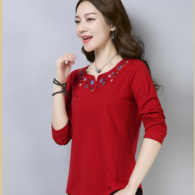 Embroidery blouse women shirts casual plus size korean shirt womens tops and blouses blusas mujer de moda 2021 chemisier femme | Женская