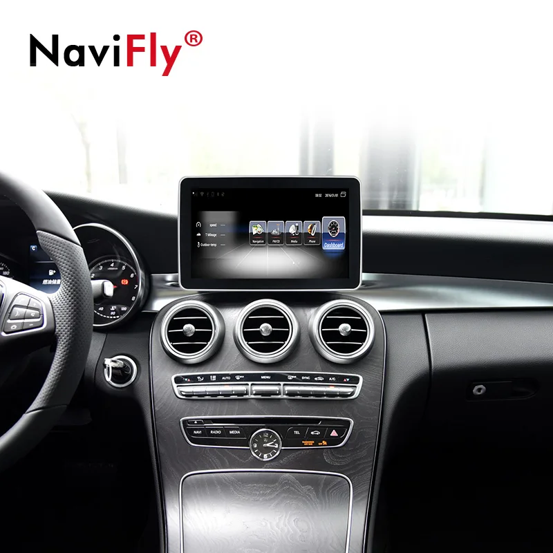 Navifly Android Car multimedia player for Mercedes Benz C Class W205 S205 2014-2017 Compatible with original car information | Автомобили