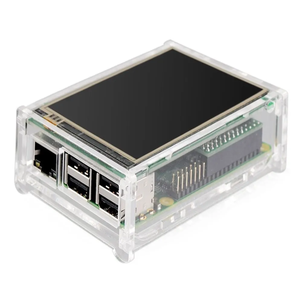 Новый Raspberry Pi 3 Модель B доска + 3.5 TFT ЖК-дисплей Сенсорный экран Дисплей акриловый