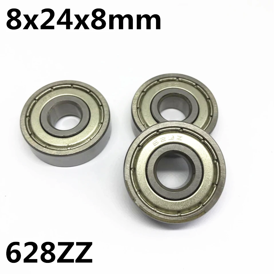 10Pcs 628ZZ 628-2RS 628-2Z R-2480ZZ ball 8x24x8 mm Deep groove ball bearing Miniature bearing High quality 628Z