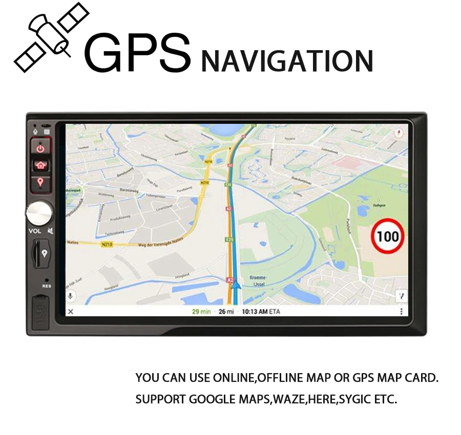 7 &quotHD двойной Din Android 8 0 Авторадио Bluetooth SatNav автомобильный стерео GPS WiFi 4G TPMS DAB +