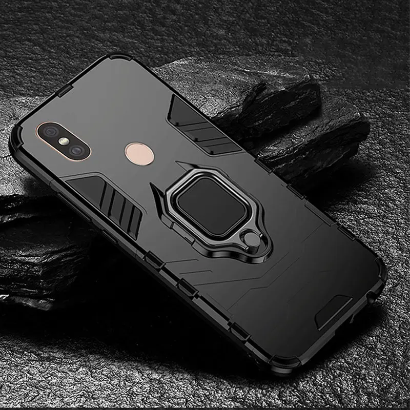 Black ZNP роскошный армированный чехол для телефона для Xiaomi mi 9T Red mi Note 5 7 Чехол-держатель с кольцом для Red mi K20 6 Pro Red mi 5 Plus чехол-подставка - Цвет: Black