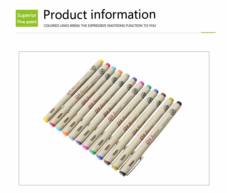12 цветов PRO ручка Pigma micron набор водостойкие тонкие цветные иглы вкладыш ручки для рисования линий цветная ручка Dessin tombow товары для рукоделия