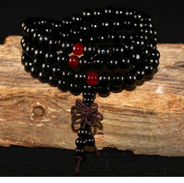 108 бусин 8 мм натуральный буддийские Бусы из сандалового дерева Будда деревянные