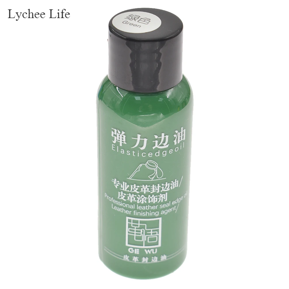 Green Lychee Life, 30 мл, сделай сам, кожа, край, краска, масло, выделяет, профессиональная, 20 цветов, акварельная краска, жидкая кожа, ремесло - Цвет: Green