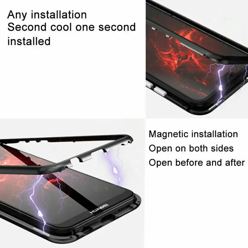 Магнитный металлический корпус адсорбции для Nova 2 s чехол телефона huawei P20 P30 Lite Pro
