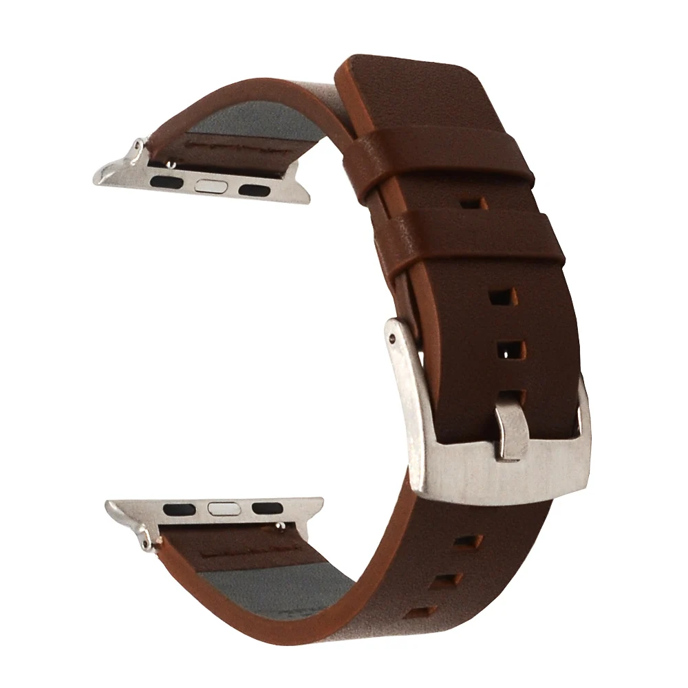 Браслет Eastar из натуральной кожи для Apple Watch 42 мм 38 мм iWatch аксессуары для часов Apple Watch 5 4 3 2 ремешок для часов - Цвет ремешка: Brown