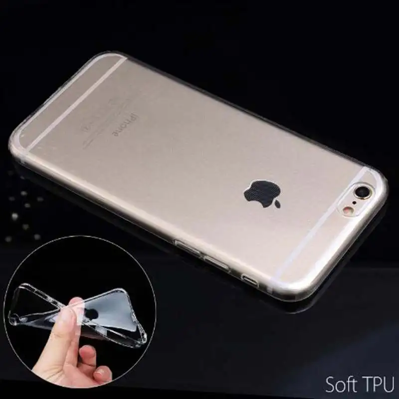 Прозрачный Мягкий чехол для телефона для Iphone 7 Plus 6 6S 5 5S SE Тонкий чехол Coque Silicon Fundas для Apple Iphone7 8 Plus X XS Max XR аксессуары - Цвет: Прозрачный