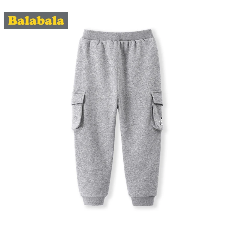 Balabala Todder Boy Cargo Joggers with Open Pocket Children Kids Pull-on Sweatpants Sport Pants Ribbed Waistband and Hem |