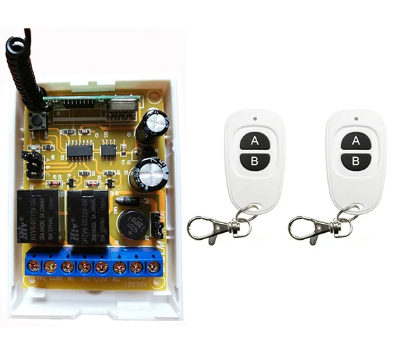 DC12V DC24V 2CH RF беспроводной переключатель релейный приемник пульты дистанционного