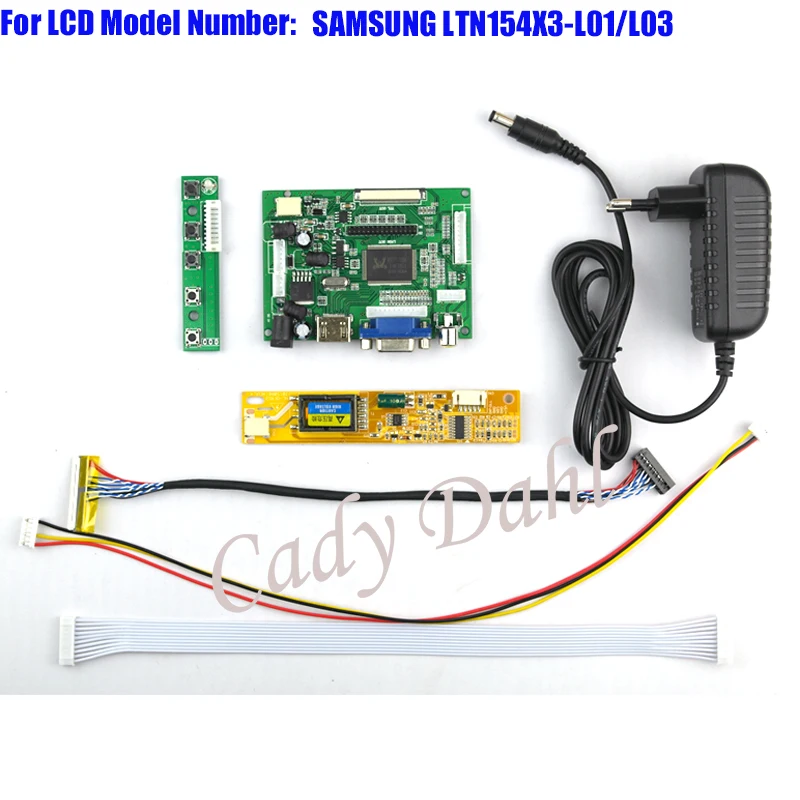 Плата контроллера HDMI VGA 2AV LVDS + инвертор подсветки 30-контактный кабель Lvds ДЛЯ LTN154X3 -