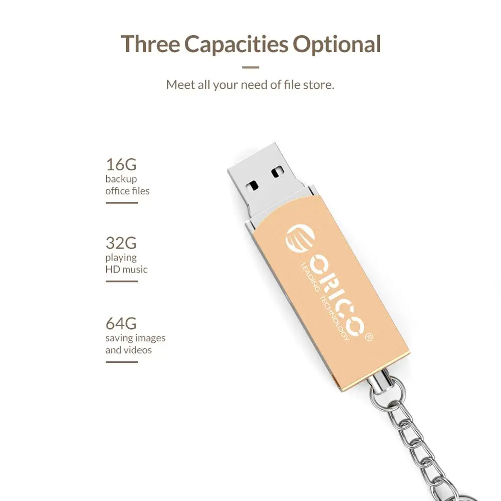 USB флеш накопитель ORICO металлический корпус 64 ГБ 32 16 2 0 память диск накопитель|USB
