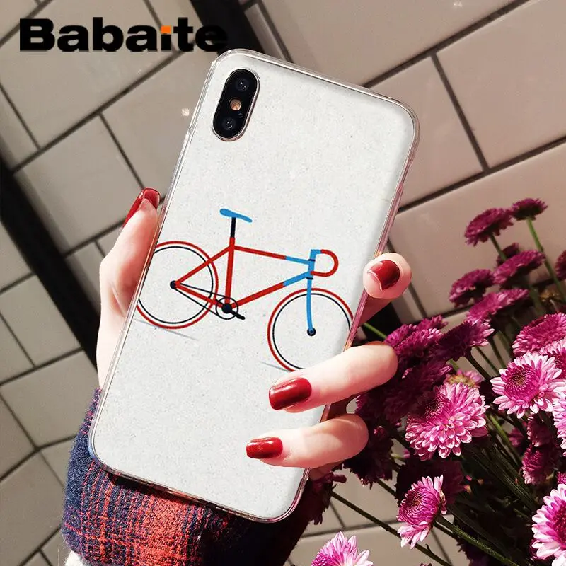 Мягкий чехол для телефона Babaite BIKE CYCLING на заказ iPhone 6S 6plus 7 7plus 8 8Plus X Xs MAX 5 5S XR |