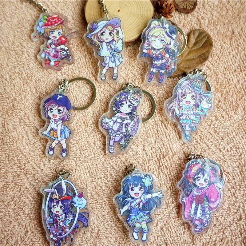 9 шт./компл. аниме LoveLive! Брелок с кулоном Love live Flower Girls Nico Maki | Украшения и аксессуары