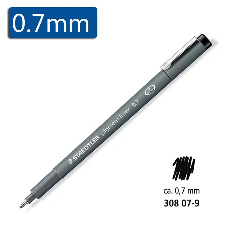 07 Staedtler черные ручки для рисования-0,05-2,0 мм для офиса и школы - Цвет: 07