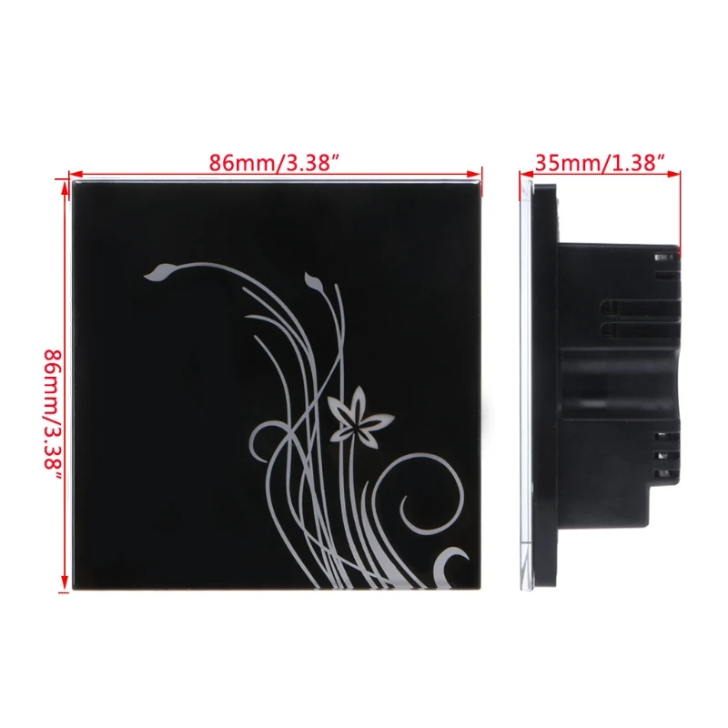 Smart Wall Light Switch White Crystal Glass Panel 1gang 2way Luxury Touch AC110-265V 86mm*86mm Home Hotel | Обустройство дома