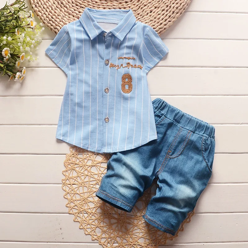 BibiCola toddler children fashion summer baby boys clothing sets 2pcs gentleman clothes set kids sport suit | Детская одежда и