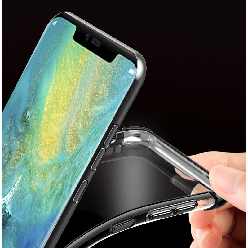 Чехол для HUAWEI mate 20 pro мягкий прозрачный чехол из ТПУ mate20 задней панели|Бамперы| |