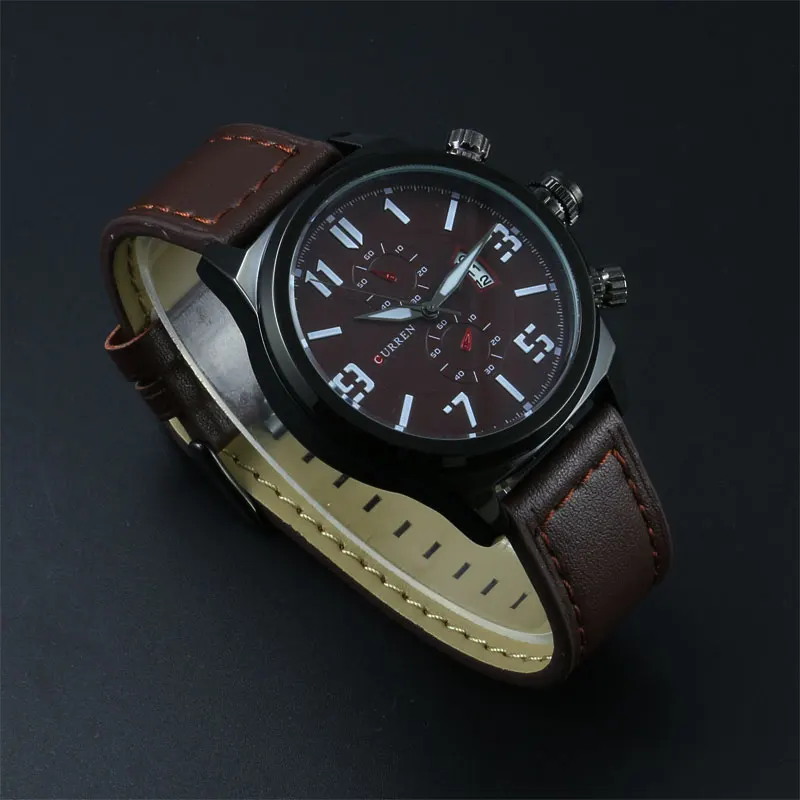 CURREN Для мужчин часы спортивные лучший бренд класса люкс кварц-часы Военная