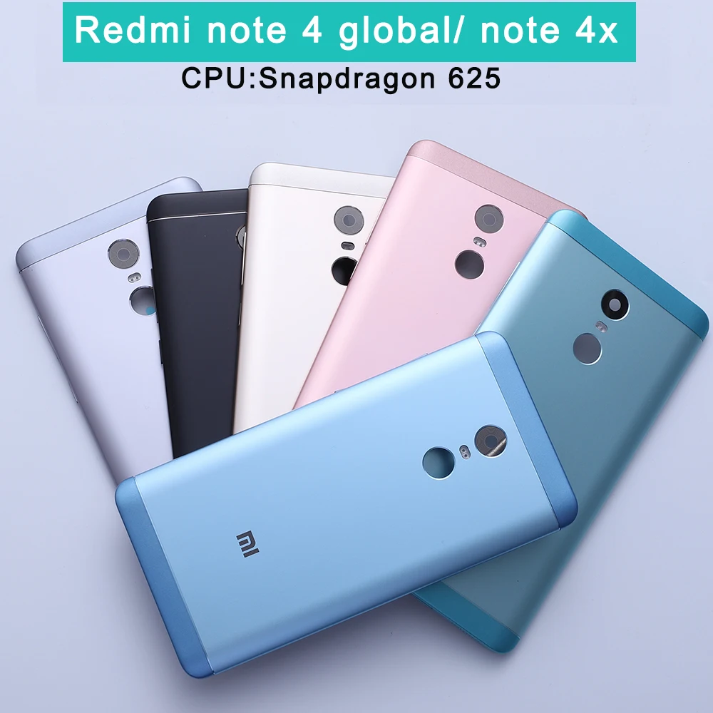 Чехол на заднюю панель батареи для Redmi Note 4X Redmi Note 4, глобальная версия, корпус+ Кнопки громкости+ кнопки питания