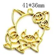 rose head GD 5 шт Серебряный Сакура кошки Подвески УФ смолы открытым обрамление Золото Круглый звезда кулон кошка Создание украшений из каучука декоративный брелок Кабошоны - Цвет: rose head GD