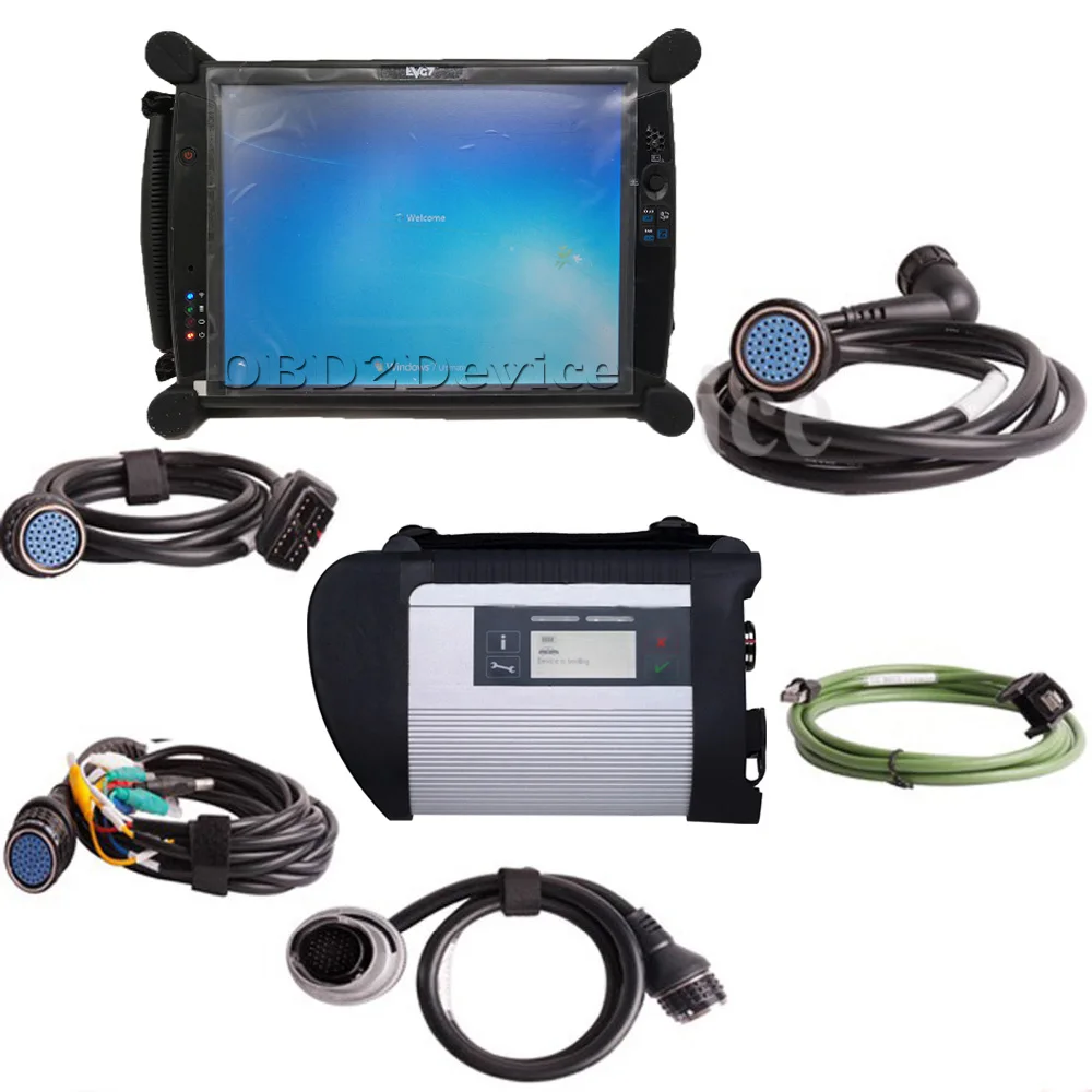 Новейший V2019.12 MB STAR C4 SD Подключение Star Diagnosis C4 с новым планшетом EVG7 500GB HDD SDConnect C4 инструмент для диагностического сканирования автомобиля