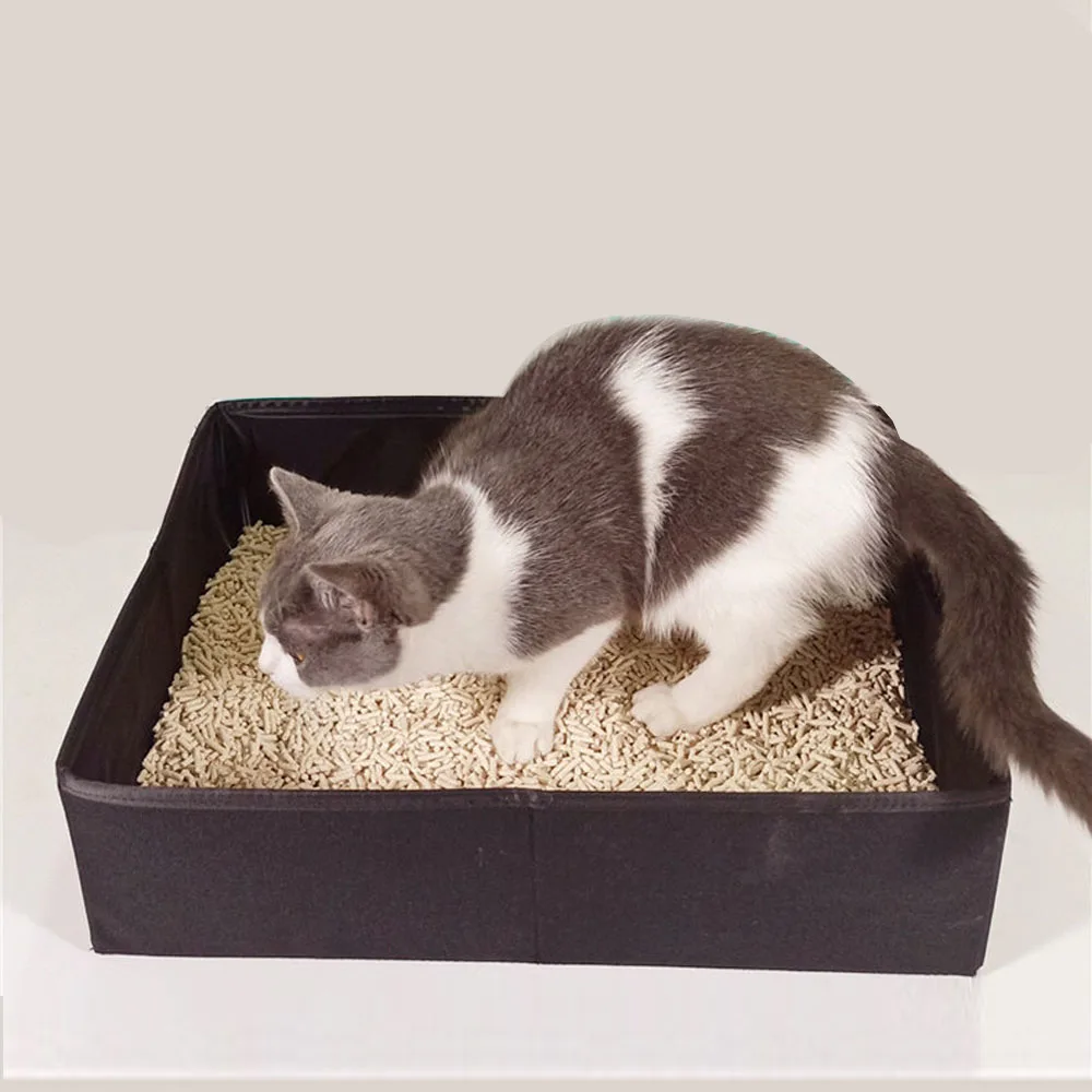 Переносной Контейнер для кошачьего туалета Складная Водонепроницаемая