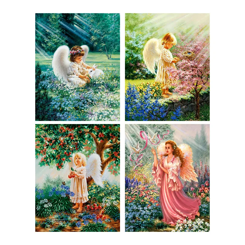 

Алмазная 5D картина «ангельская девушка», полноразмерная квадратная круглая вышивка, картина стразы, Декор, домашний подарок с рамкой